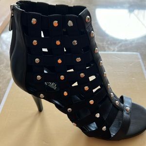 Michael Kors Sherry open toe leather bootie